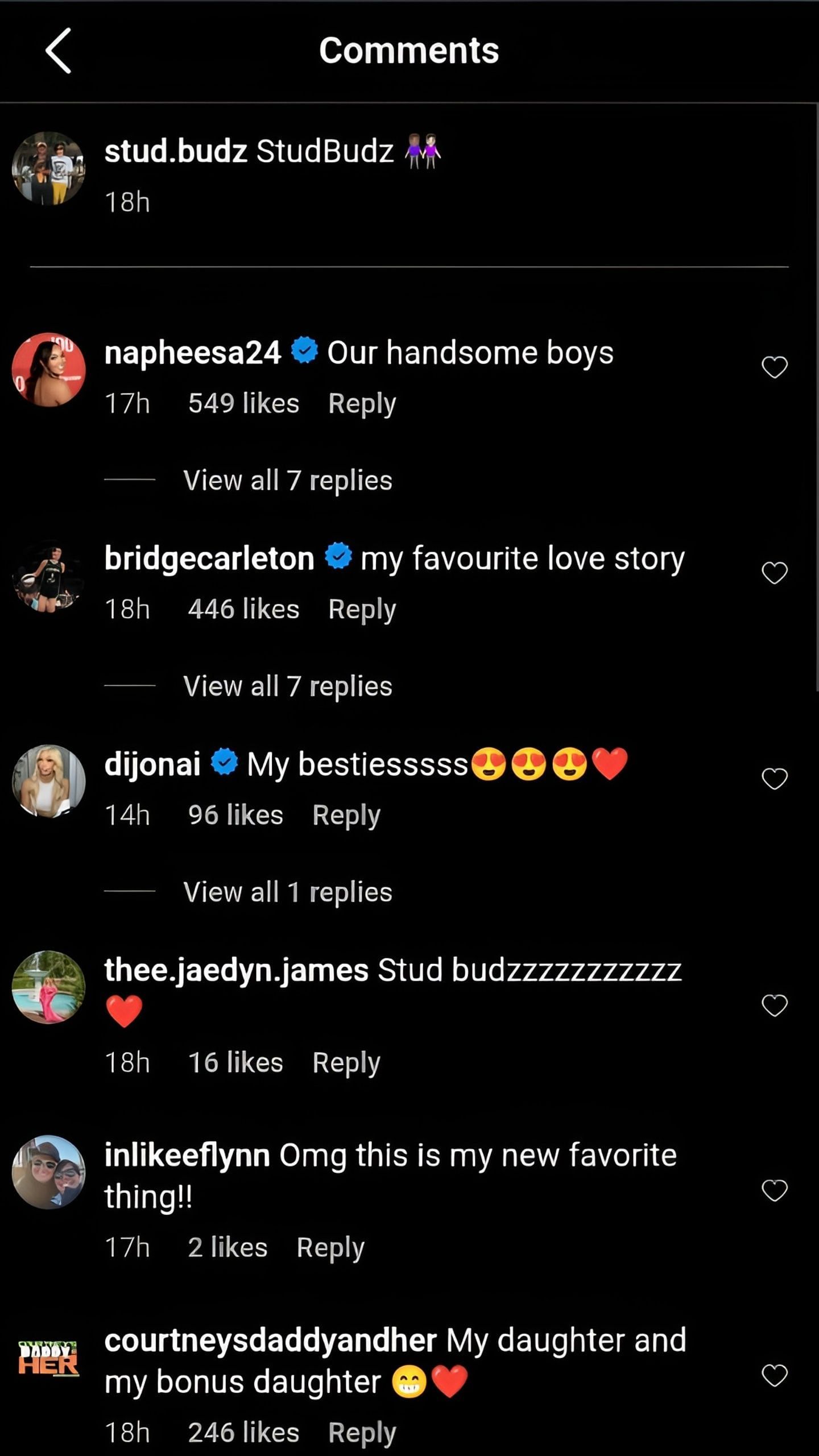 Comments on the post featuring Courtney Williams and Natisha Hiedeman's Twitch stream announcement. (Credits: